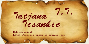 Tatjana Tešankić vizit kartica